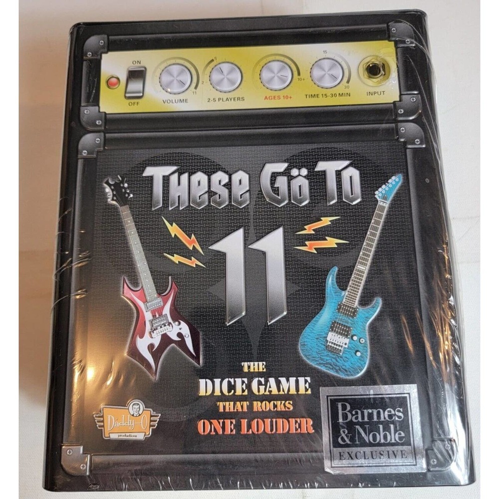 These Go To 11‎ Dice Game Guitar Rock And Roll Barnes & Noble Exclusive New